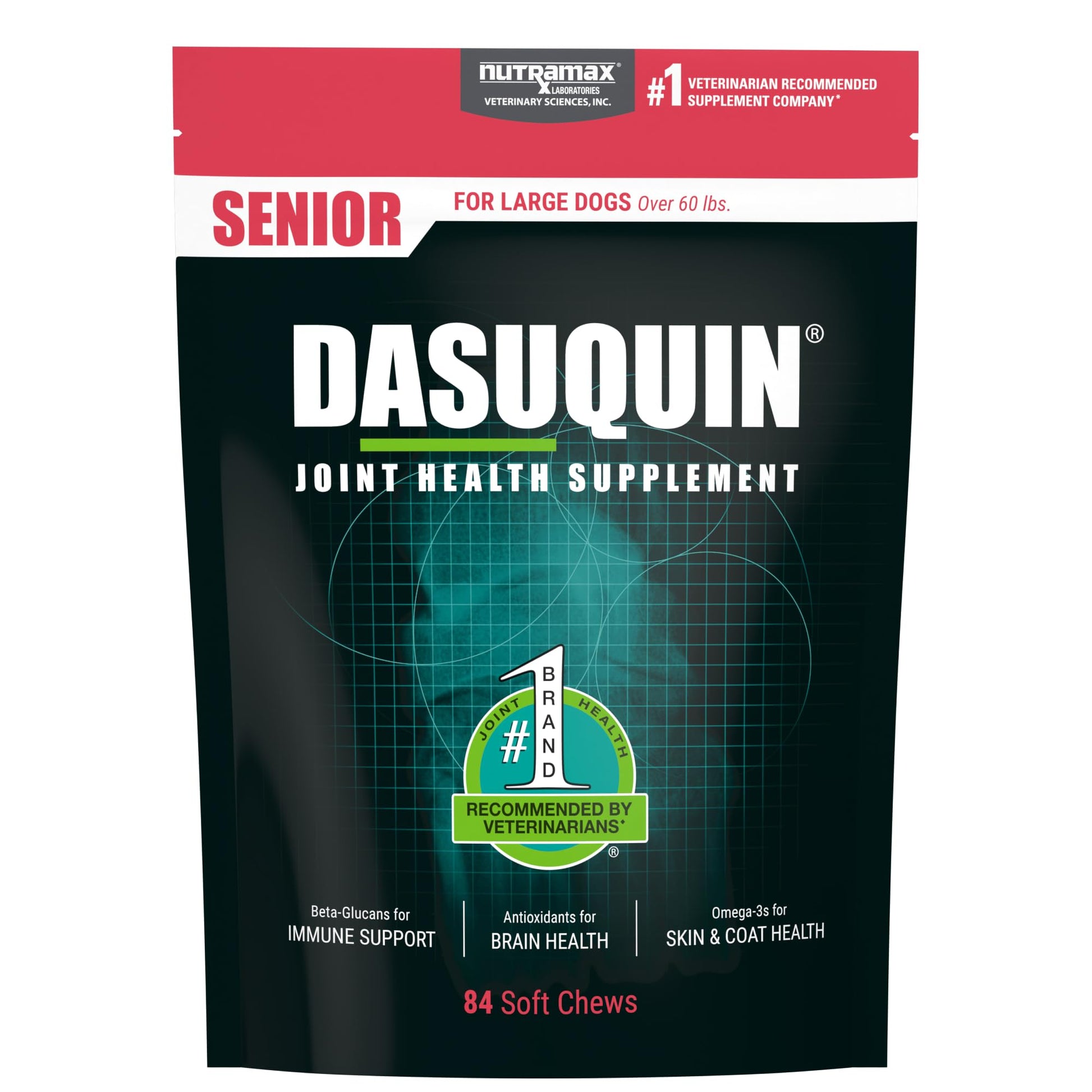 Nutramax Dasuquin Joint Health Supplement for Large Senior Dogs – for Immune Support, Skin & Coat Health, and Brain Health, 84 Soft Chews - dailyvitalstore