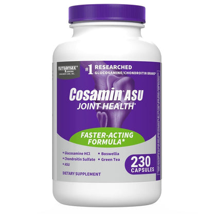 Nutramax Laboratories Cosamin® ASU Joint Health Supplement with Glucosamine, Chondroitin & ASU for Adult Men & Women, Joint Supplement, 230 Capsules - dailyvitalstore