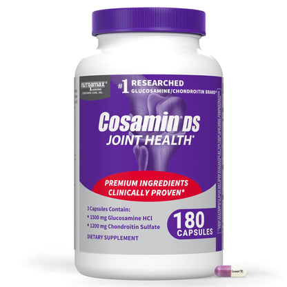 Nutramax Laboratories Cosamin® DS Joint Health Supplement with Glucosamine & Chondroitin for Adult Men & Women, Joint Supplement, 180 Capsules - dailyvitalstore