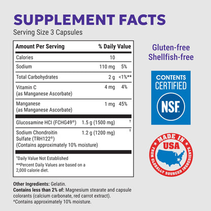 Nutramax Laboratories Cosamin® DS Joint Health Supplement with Glucosamine & Chondroitin for Adult Men & Women, Joint Supplement, 180 Capsules - dailyvitalstore