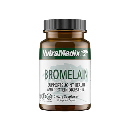 NutraMedix Bromelain Supplements - Proteolytic Enzymes from Pineapple Stems + Bromelain 1,000mg - Designed to Offer Digestion, Exercise and Joint Support - Gluten, Soy and Dairy-Free (60 Capsules) - dailyvitalstore