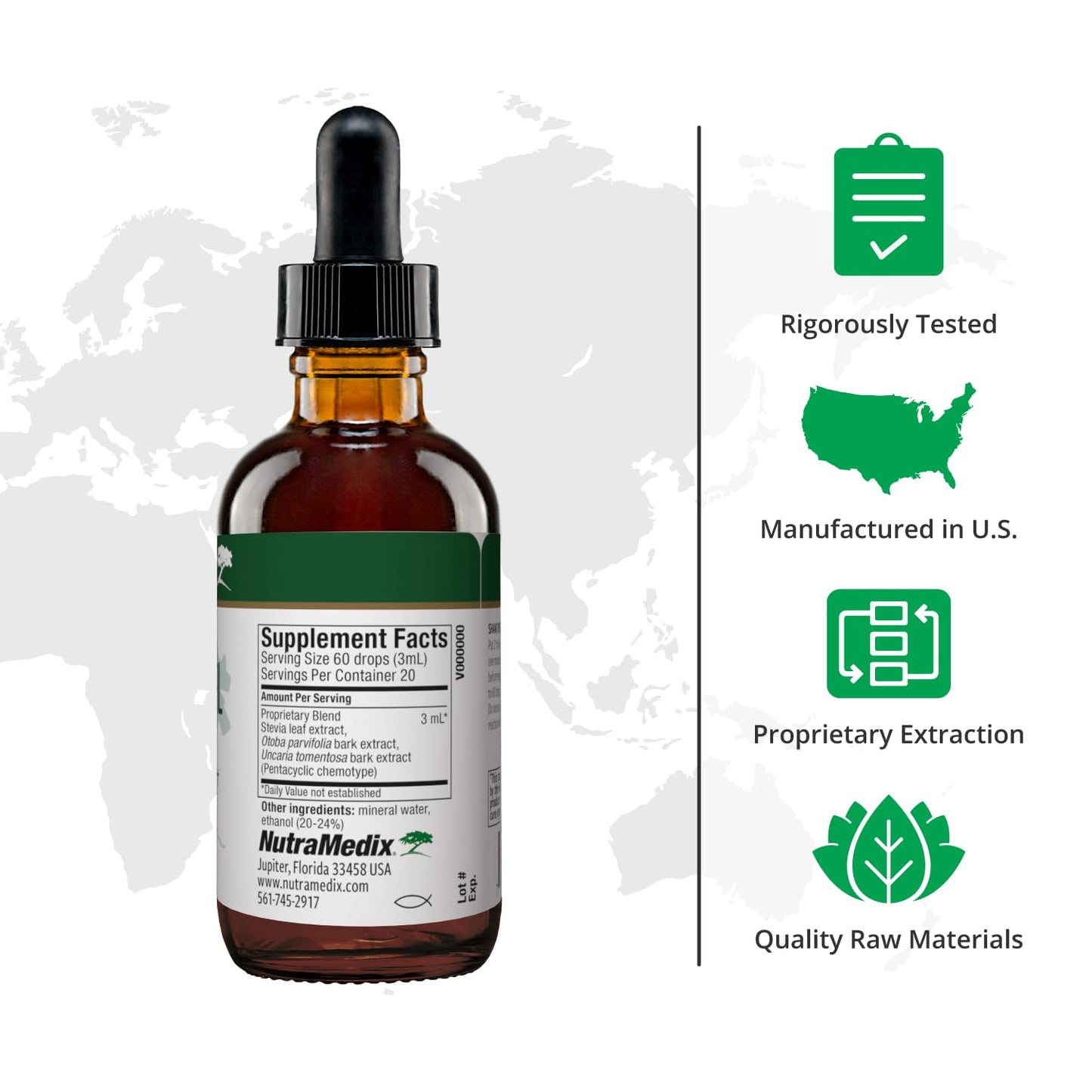 Nutramedix Nutra BRL - Liquid Herbal Supplement for Gut Health & Immune Support - Samento & Banderol for Digestive Health - Immune System Booster Supplement (60mL) - dailyvitalstore