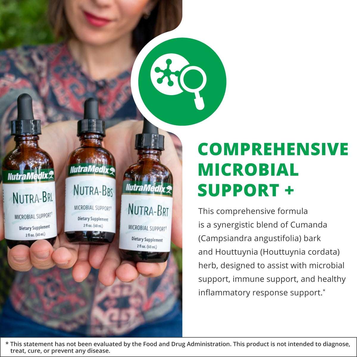 Nutramedix Nutra BRT - Liquid Herbal Supplement for Gut Health & Immune Support - Cumanda Bark & Houttuynia Leaf for Digestive Health - Immune System Booster Supplement (60mL) - dailyvitalstore