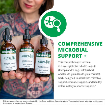 Nutramedix Nutra BRT - Liquid Herbal Supplement for Gut Health & Immune Support - Cumanda Bark & Houttuynia Leaf for Digestive Health - Immune System Booster Supplement (60mL) - dailyvitalstore