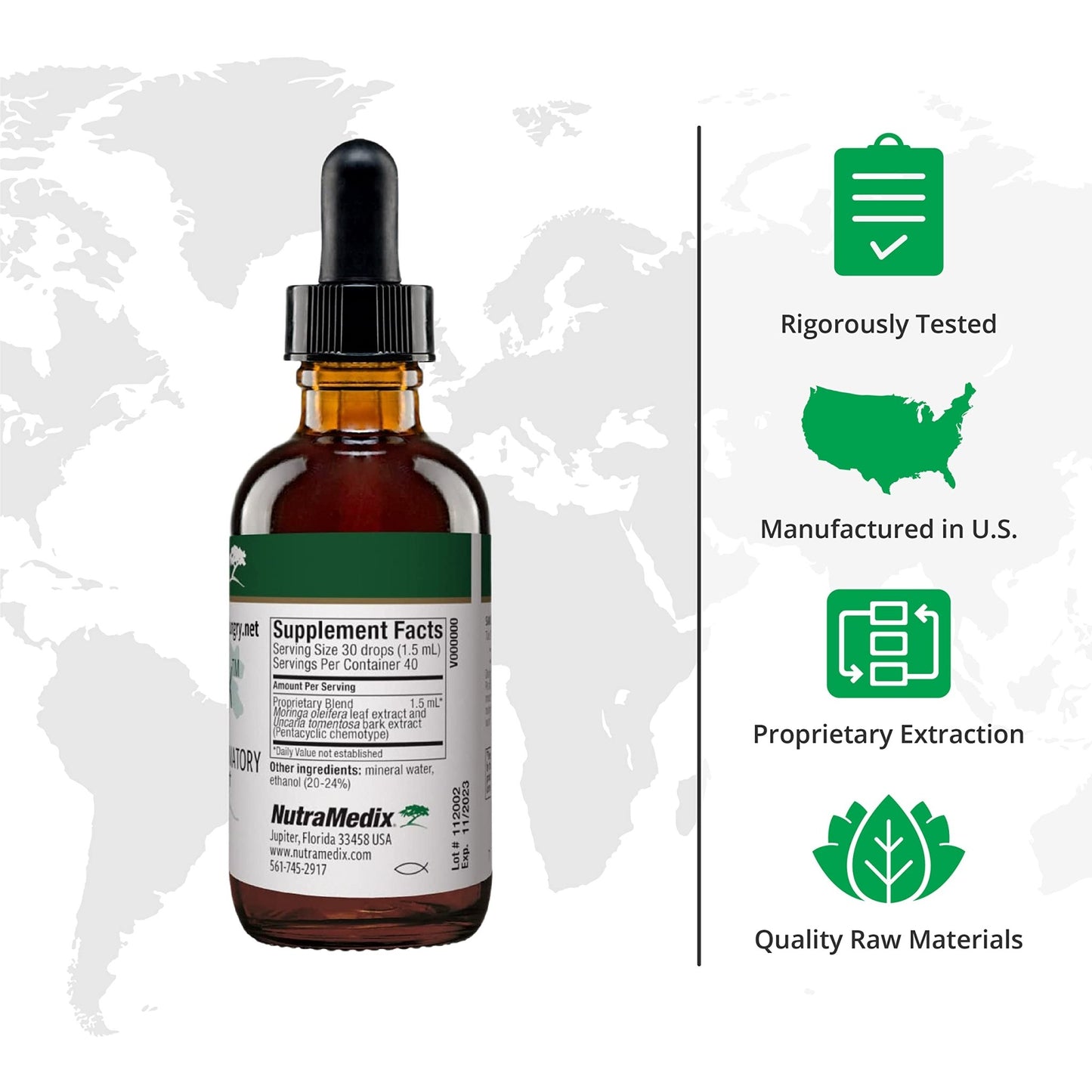 NutraMedix VitalMedix - Cat's Claw & Moringa Plant Extract - Daily Energy Supplement for Immune Health & Overall Vitality - Rich in Vitamins & Minerals (2oz) - dailyvitalstore