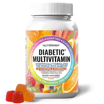 NutraPep Premium Multivitamin Chewable Gummies for Women & Men - Sugar-Free & Gluten Free Supplement Vitamins - dailyvitalstore