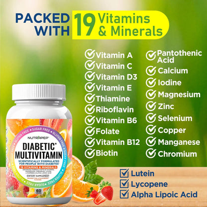 NutraPep Premium Multivitamin Chewable Gummies for Women & Men - Sugar-Free & Gluten Free Supplement Vitamins - dailyvitalstore