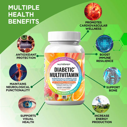 NutraPep Premium Multivitamin Chewable Gummies for Women & Men - Sugar-Free & Gluten Free Supplement Vitamins - dailyvitalstore