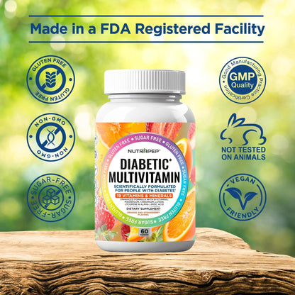 NutraPep Premium Multivitamin Chewable Gummies for Women & Men - Sugar-Free & Gluten Free Supplement Vitamins - dailyvitalstore