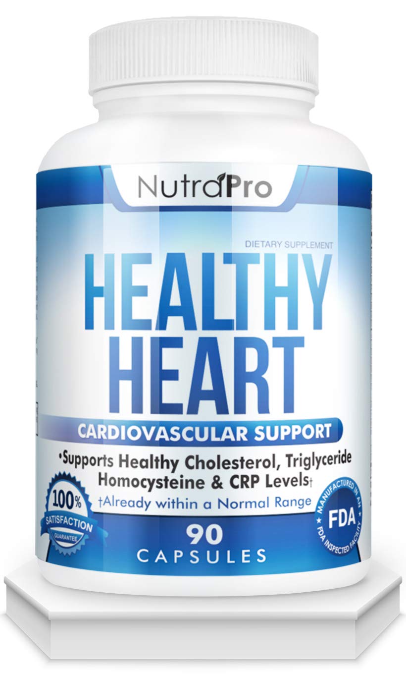 NutraPro Healthy Heart - Heart Health Supplements & Arteries Support .Healthy Cholesterol and Triglyceride. GMP Certified. - dailyvitalstore