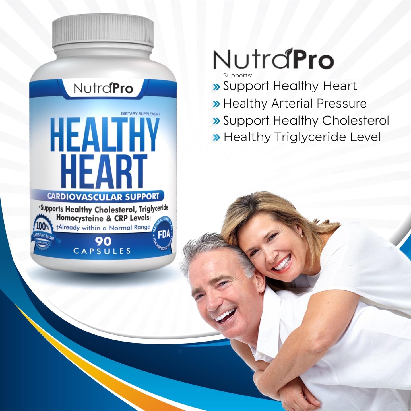 NutraPro Healthy Heart - Heart Health Supplements & Arteries Support .Healthy Cholesterol and Triglyceride. GMP Certified. - dailyvitalstore