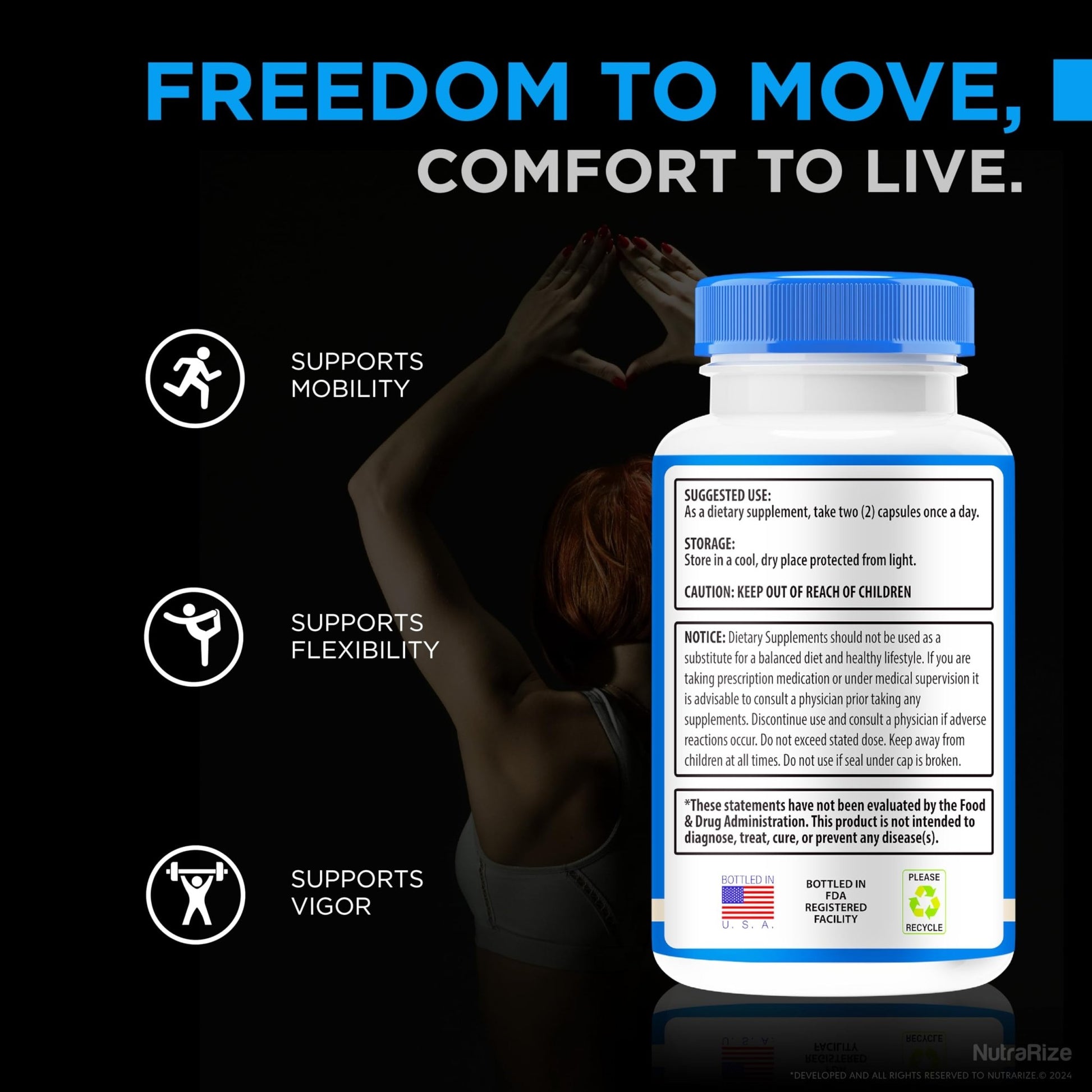 NutraRize (2 Pack) Flexopril Ultra Capsules, Official Flexopril for Joint Support, All-Natural Formula to Fortify Bones and Bolster Flexibility, Premium FlexoprilUltra Pills Review (120 Capsules) - dailyvitalstore