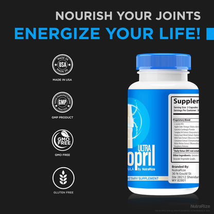 NutraRize (2 Pack) Flexopril Ultra Capsules, Official Flexopril for Joint Support, All-Natural Formula to Fortify Bones and Bolster Flexibility, Premium FlexoprilUltra Pills Review (120 Capsules) - dailyvitalstore
