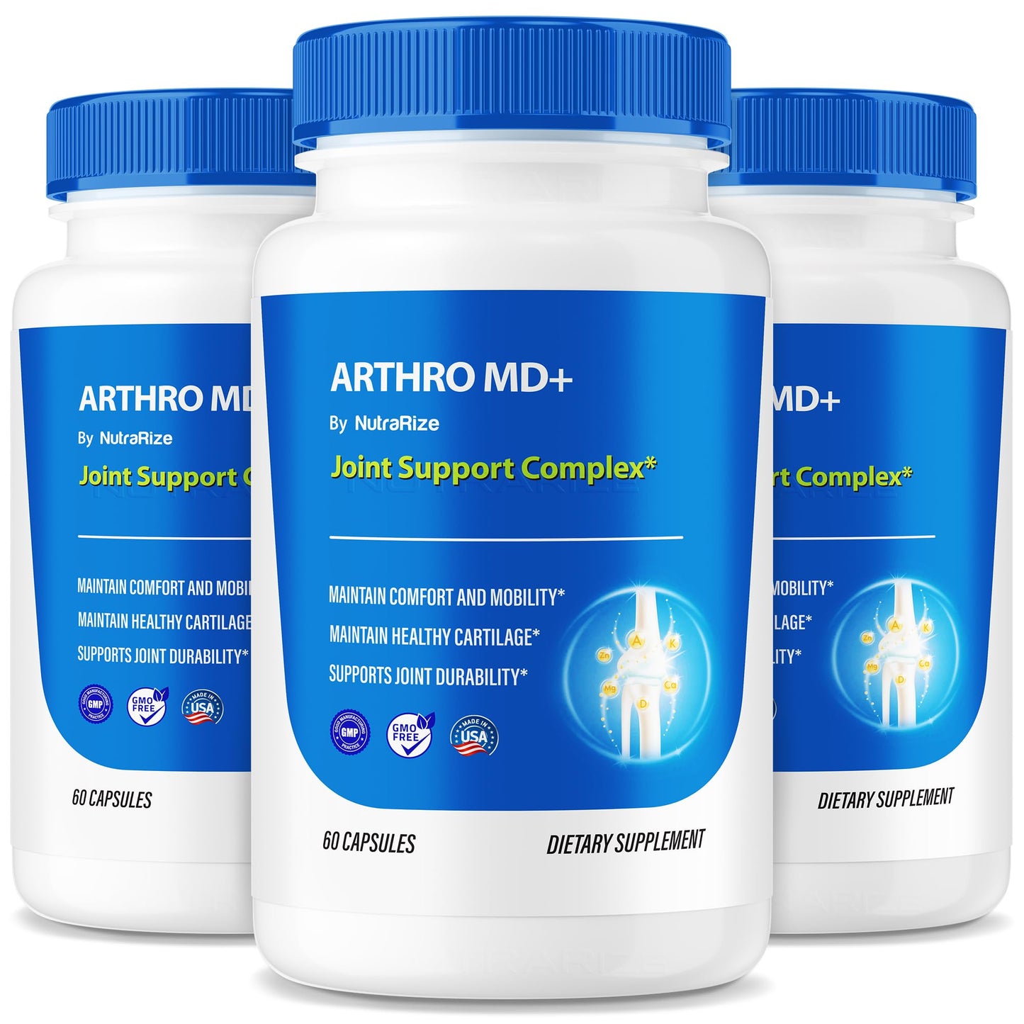 NutraRize (3 Pack) Arthro MD+ Capsules, Official Arthro MD Joint Support, All Natural Formula to Support Flexibility and Mobility, Premium Pills for Healthy Joints, Arthro M D Review (180 Capsules) - dailyvitalstore
