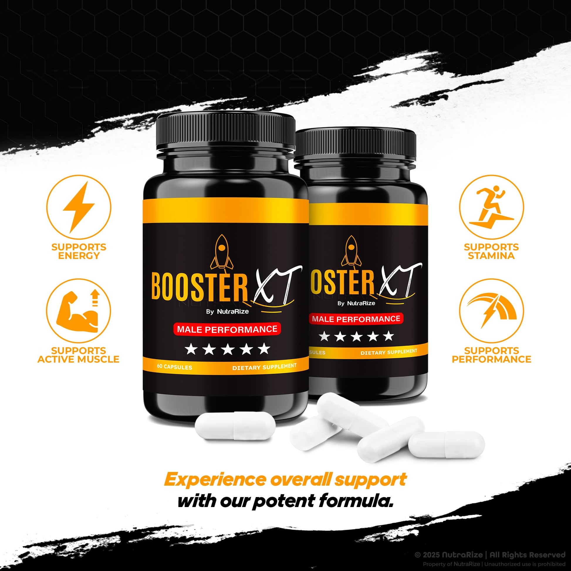 NutraRize Booster XT for Men, Male Enhancing Capsules, Premium Formula to Support Daily Energy & Peak Performance, Multivitamin Pills for Overall Health, BoosterXT Reviews (60 Capsules) - dailyvitalstore