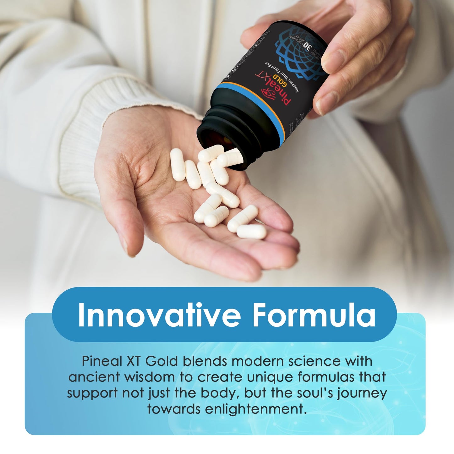 Nutraville Pineal XT Gold - Pineal Gland Supplement - Third Eye Awakening - Focus and Memory Supplement for Brain - 7 Powerful Ingredients Decalcify, Detox, and Activate Your Pineal Gland, 2 Pack - dailyvitalstore