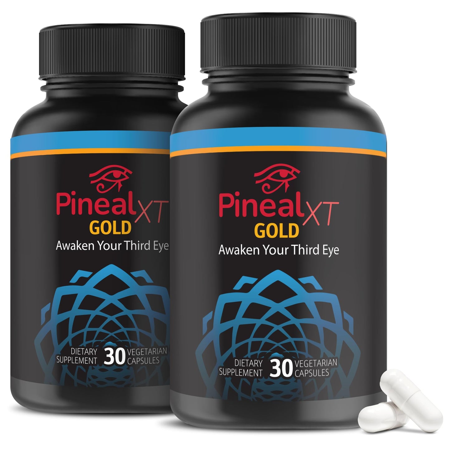 Nutraville Pineal XT Gold - Pineal Gland Supplement - Third Eye Awakening - Focus and Memory Supplement for Brain - 7 Powerful Ingredients Decalcify, Detox, and Activate Your Pineal Gland, 2 Pack - dailyvitalstore