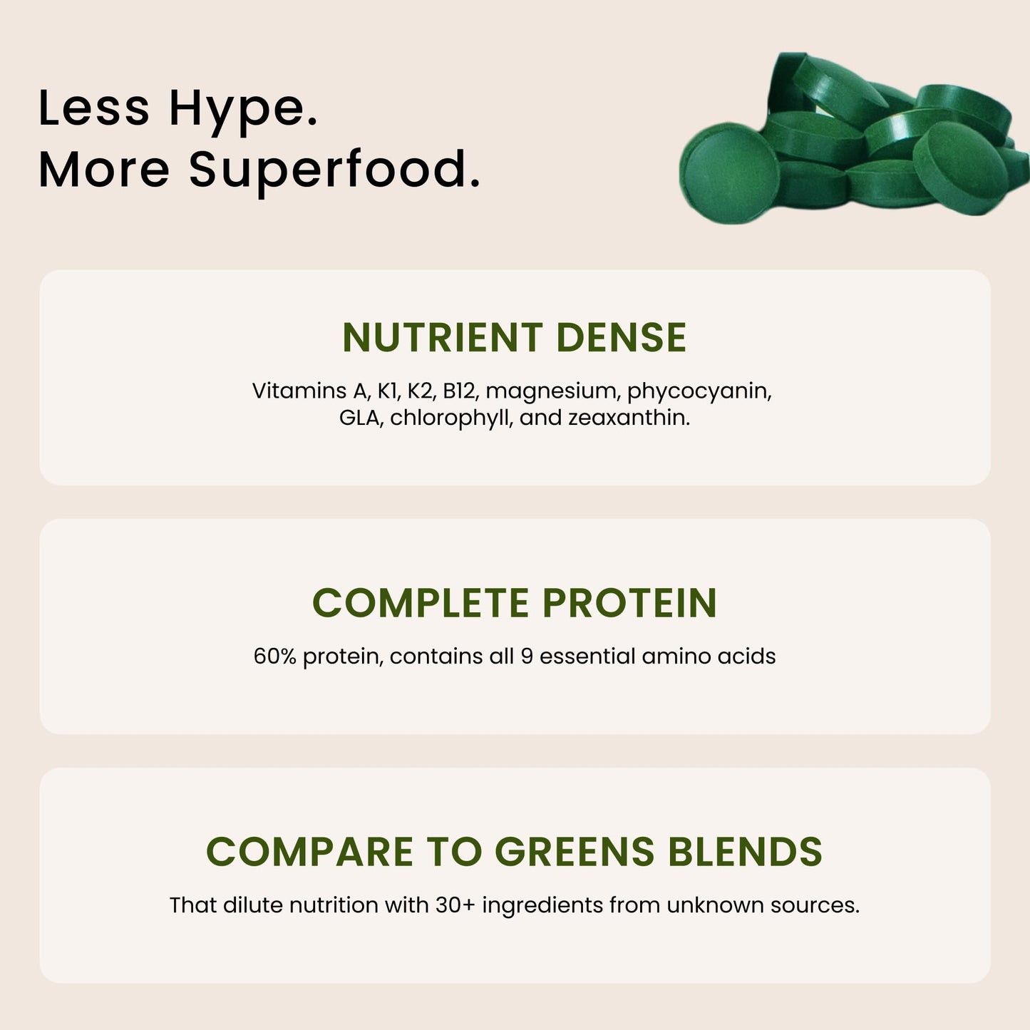 Nutrex Hawaii Pure Hawaiian Spirulina – Vegan Superfood, 500 mg Tablets, Farm Grown in Kona, Non-GMO - dailyvitalstore
