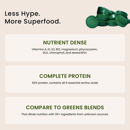 Nutrex Hawaii Pure Hawaiian Spirulina – Vegan Superfood, 500 mg Tablets, Farm Grown in Kona, Non-GMO - dailyvitalstore