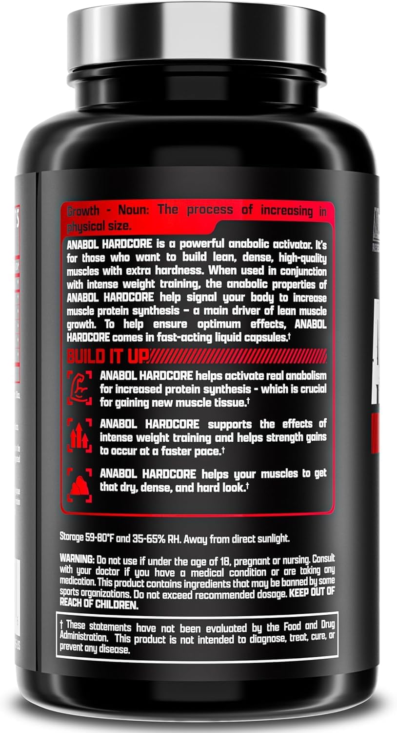 Nutrex Research Anabol Hardcore Anabolic Activator, Muscle Builder and Hardening Agent, 60 Pills - dailyvitalstore