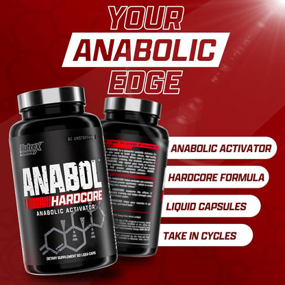 Nutrex Research Anabol Hardcore Anabolic Activator, Muscle Builder and Hardening Agent, 60 Pills - dailyvitalstore