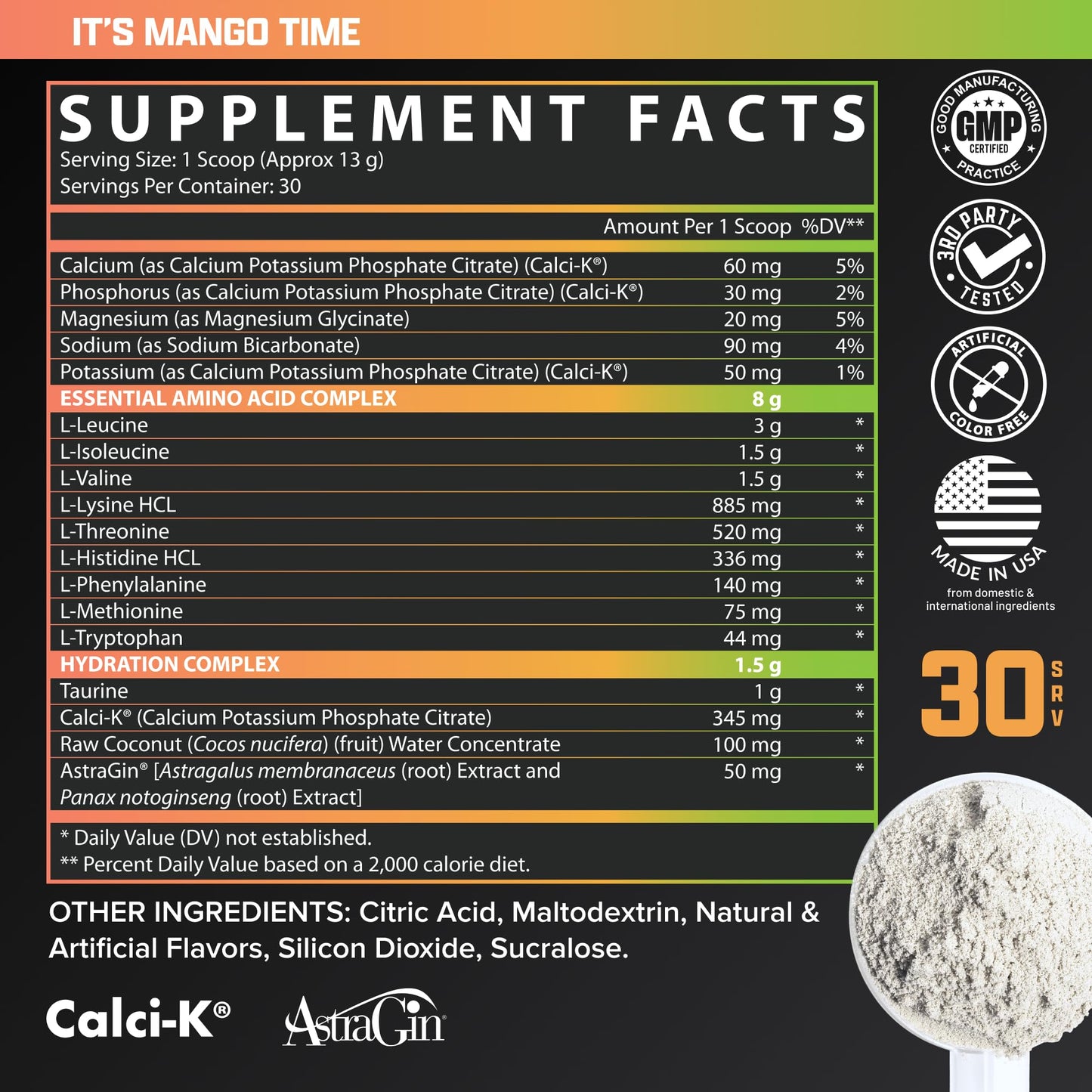 Nutrex Research EAA Hydration | EAAs + BCAA Powder | Muscle Recovery, Strength, Muscle Building, Endurance | 8G Essential Amino Acids + Electrolytes | 30 Servings It's Mango Time - dailyvitalstore