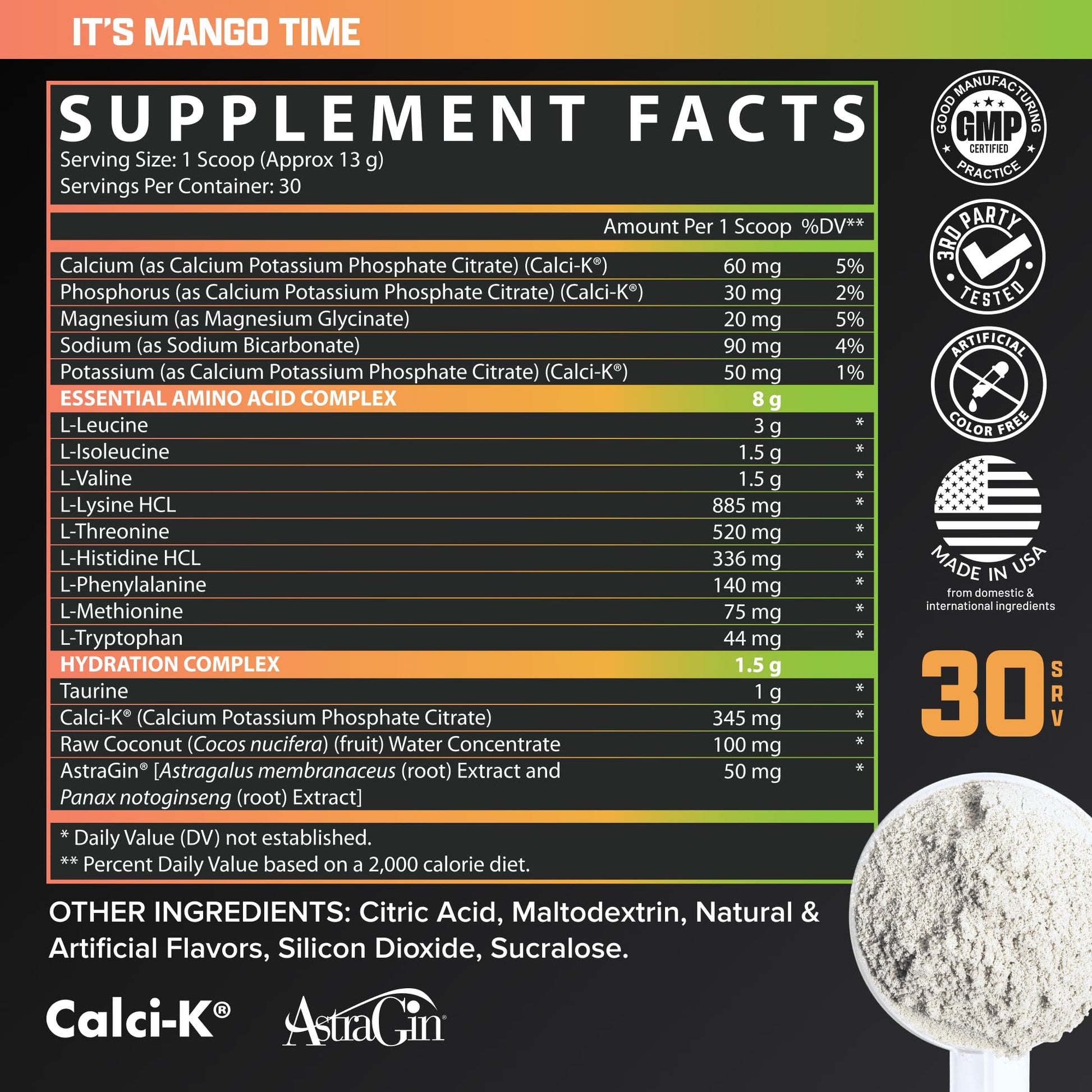Nutrex Research EAA Hydration | EAAs + BCAA Powder | Muscle Recovery, Strength, Muscle Building, Endurance | 8G Essential Amino Acids + Electrolytes | 30 Servings It's Mango Time - dailyvitalstore
