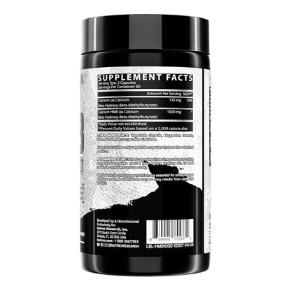 Nutrex Research HMB 1000 MG | Supports Muscle Recovery, Reduce Skeletal Muscle Damage, Increased Strength, Prevent Muscle Loss | 120 Capsules - dailyvitalstore