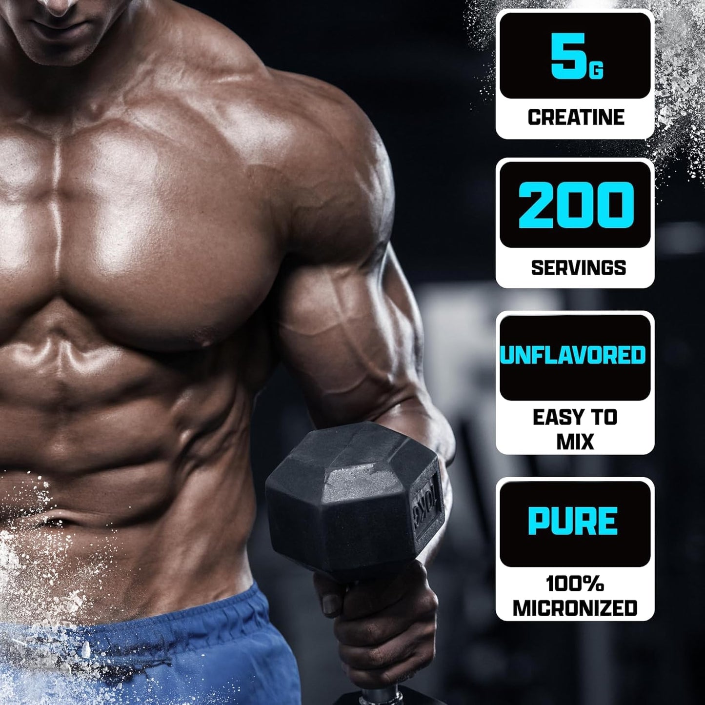 Nutrex Research Micronized Creatine Monohydrate Powder - 200 Servings (1KG) Pure, Unflavored Creatine Monohydrate Supplement for Muscle Gain, Strength and Performance, 5G Per Serv (2.2lbs) - dailyvitalstore