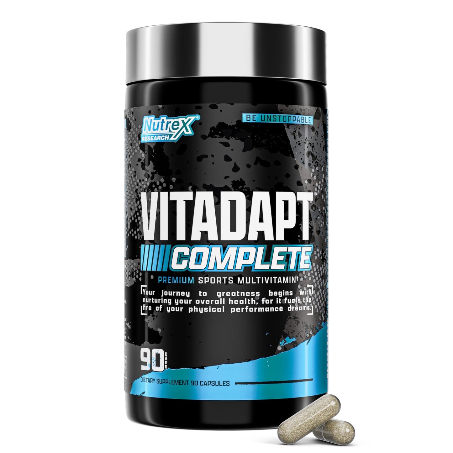 Nutrex Research Vitadapt Complete Sports Multivitamin for Men - 24 Vitamins, KSM-66 Ashwagandha and Minerals for Athletes - Mens Multivitamin (90 Capsules) - dailyvitalstore