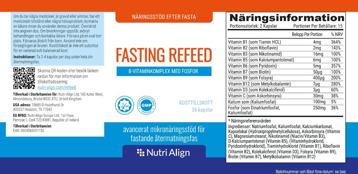 Nutri-Align Fasting Refeed Multivitamin | 30 Fasting Multi Vitamin Capsules | Multivitamin for Men & Women | Vitamin B Complex, Phosphorus & Vitamin D & C Fasting Multivitamins | Gluten Free - dailyvitalstore