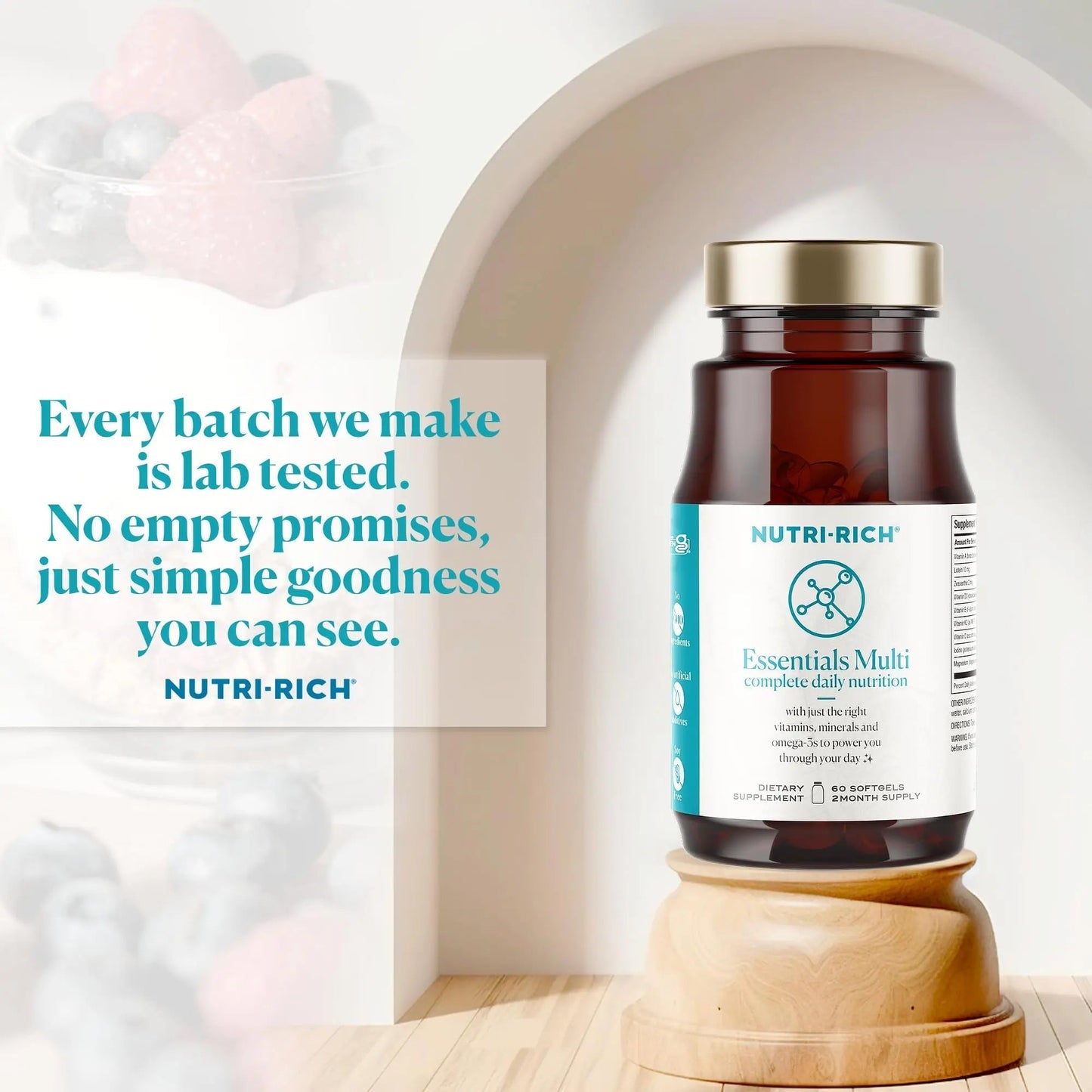 Nutri-Rich Essentials Multi | Multivitamin Supplement with Fish Oil Omega-3 for Men and Women, Supports Energy, Immune Health - dailyvitalstore