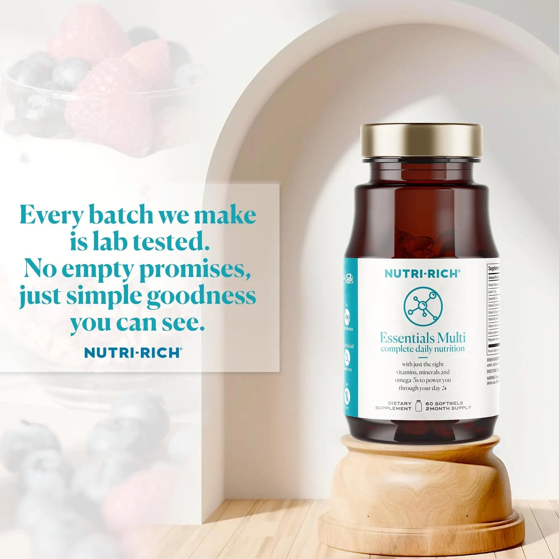 Nutri-Rich Essentials Multi | Multivitamin Supplement with Fish Oil Omega-3 for Men and Women, Supports Energy, Immune Health - dailyvitalstore