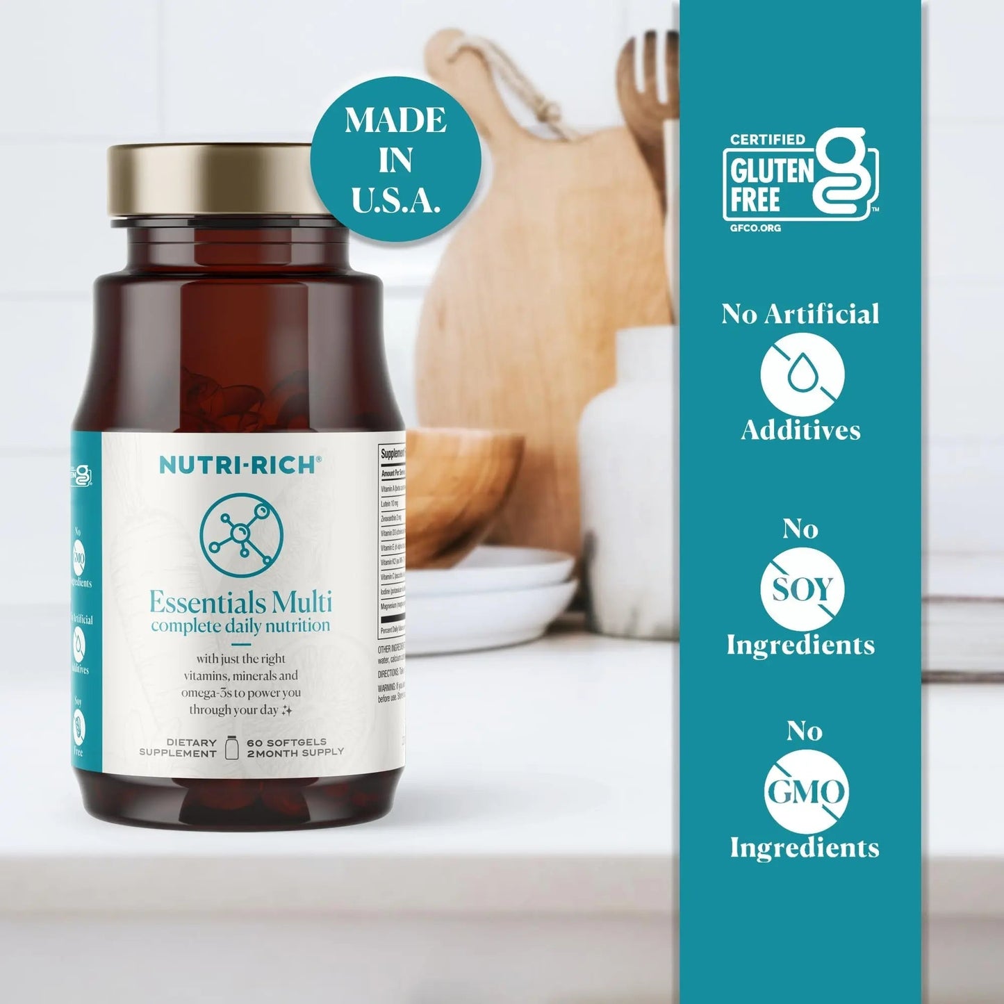 Nutri-Rich Essentials Multi | Multivitamin Supplement with Fish Oil Omega-3 for Men and Women, Supports Energy, Immune Health - dailyvitalstore