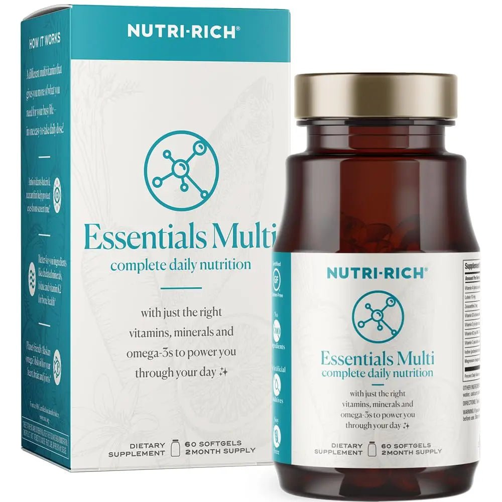 Nutri-Rich Essentials Multi | Multivitamin Supplement with Fish Oil Omega-3 for Men and Women, Supports Energy, Immune Health - dailyvitalstore