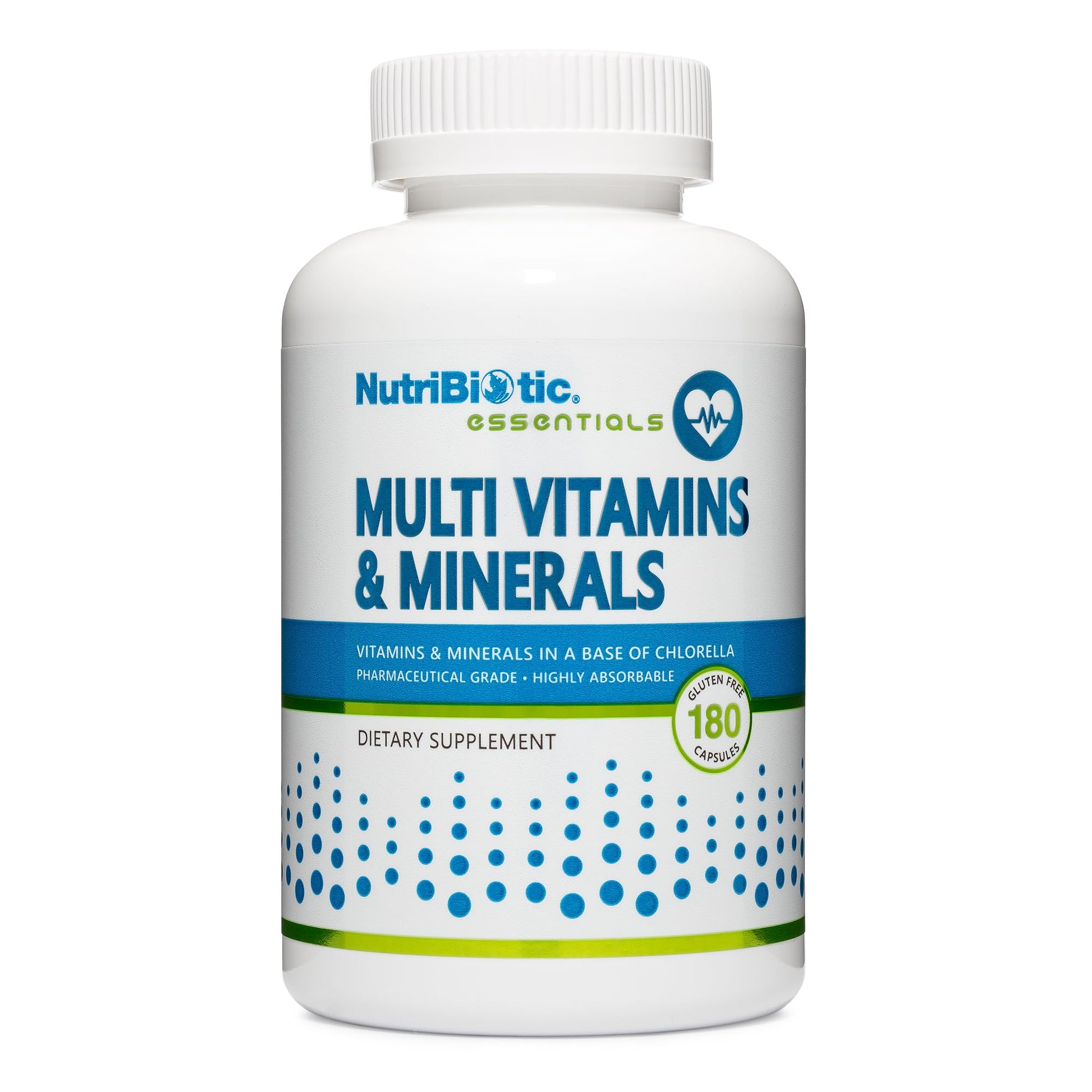 NutriBiotic – Multi Vitamins & Minerals, 180 Ct Capsules (Formerly Hypoallergenic Multiple) | 72 Pure Trace Elements in a Base of Chlorella | Pharmaceutical-Grade & Highly Absorbable | Gluten Free - dailyvitalstore
