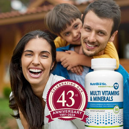 NutriBiotic – Multi Vitamins & Minerals, 180 Ct Capsules (Formerly Hypoallergenic Multiple) | 72 Pure Trace Elements in a Base of Chlorella | Pharmaceutical-Grade & Highly Absorbable | Gluten Free - dailyvitalstore