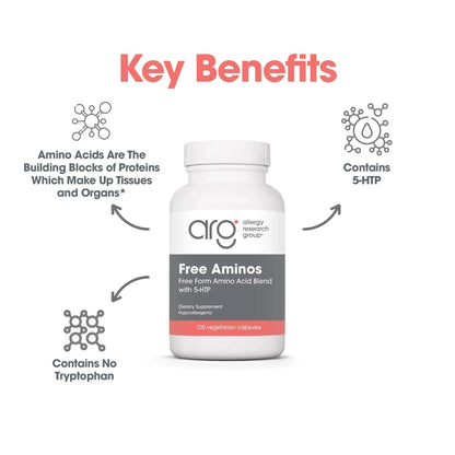 Nutricology Free Aminos Supplement - Essential Amino Acids Complex, Lean Muscle Mass Support, Vegetarian Capsules - 100 Count - dailyvitalstore