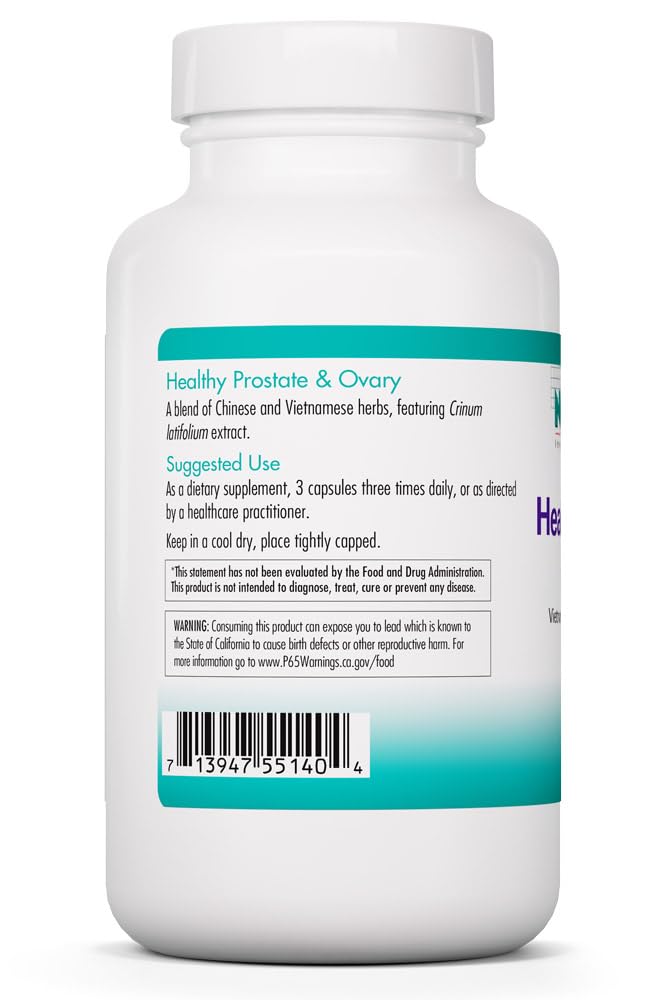NutriCology Healthy Prostate & Ovary - Herbal Blend with Crinum Latifolium - Hormone Support for Men & Women - Vegetarian Capsules - Hypoallergenic Formula - 60 Servings - 180 Count - dailyvitalstore