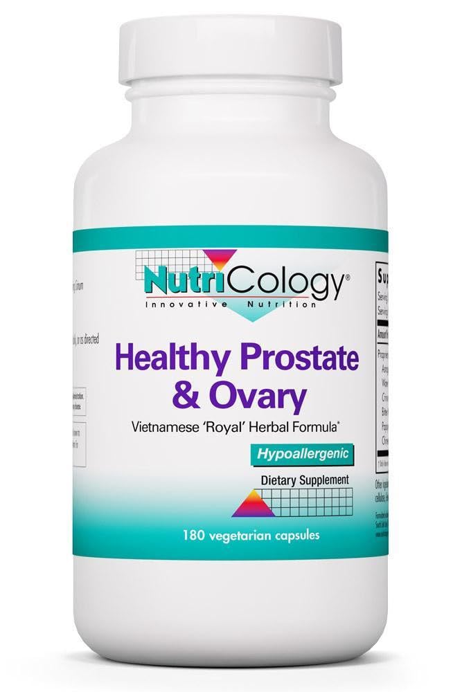 NutriCology Healthy Prostate & Ovary - Herbal Blend with Crinum Latifolium - Hormone Support for Men & Women - Vegetarian Capsules - Hypoallergenic Formula - 60 Servings - 180 Count - dailyvitalstore