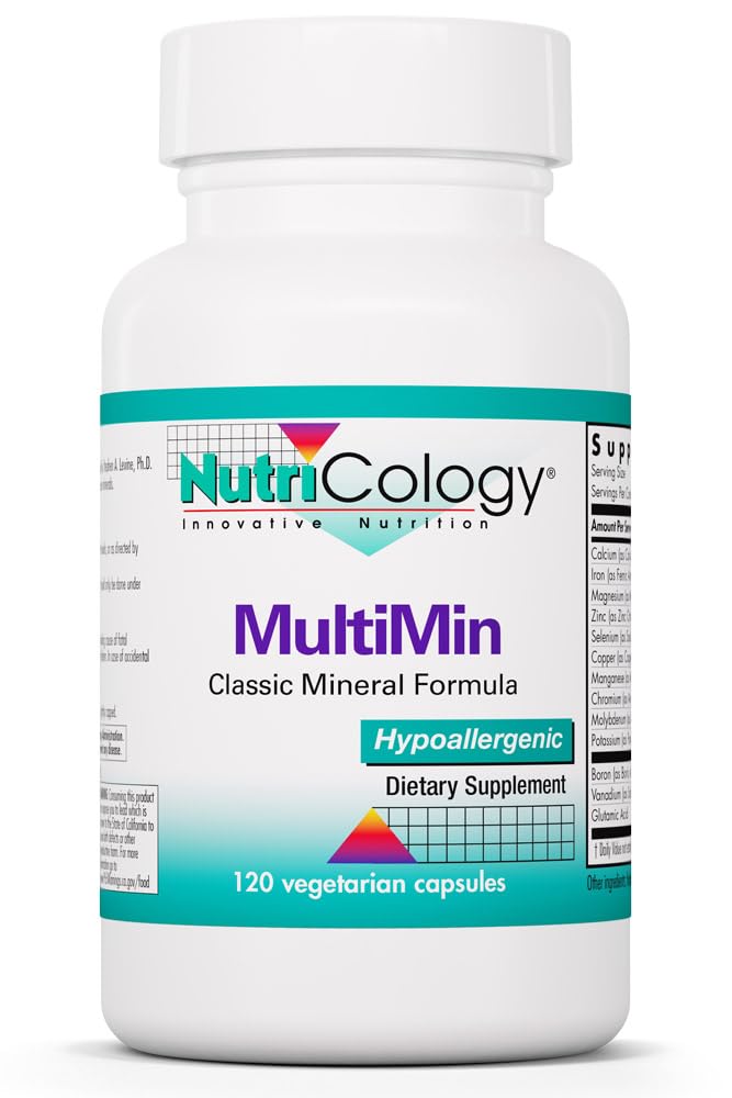NutriCology MultiMin - Essential Mineral Blend with Macro Trace & Ultra Trace Minerals - Supports Mineral Balance Absorption & Cellular Function - 120 Servings - 120 Vegetarian Capsules - dailyvitalstore