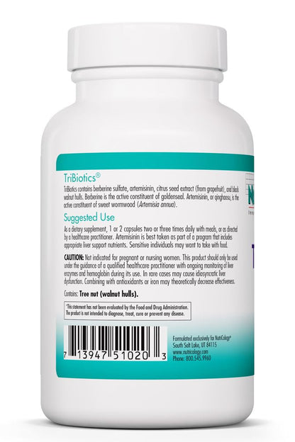 Nutricology TriBiotics - Berberine Artemisinin Botanical Blend - Gastrointestinal Support - Hypoallergenic - 45 Servings - 90 Capsules - dailyvitalstore