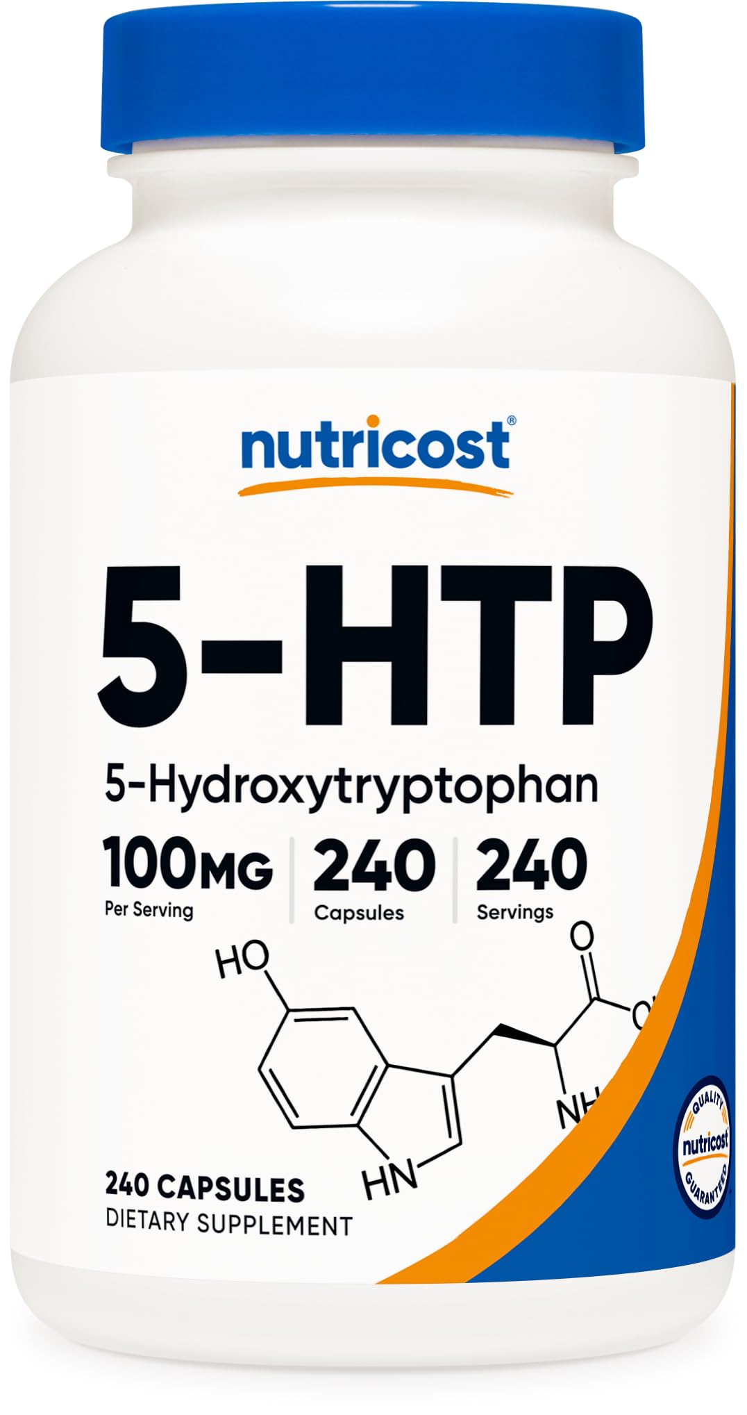 Nutricost 5-HTP 100mg, 240 Vegetarian Capsules (5-Hydroxytryptophan) - Non-GMO & Gluten Free - dailyvitalstore