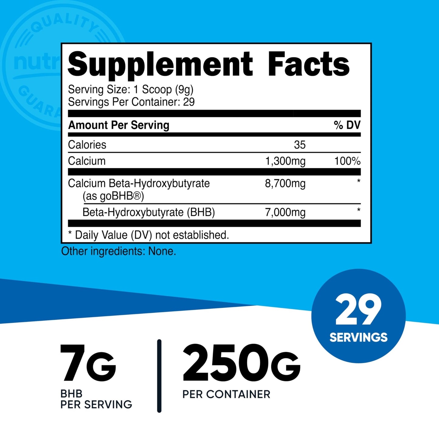 Nutricost Calcium BHB (250g) Unflavored - Calcium Ketone Salt - Non-GMO Gluten-Free - dailyvitalstore