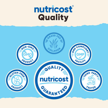 Nutricost Collagen Peptides Powder 1LB (454 G) - Grass Fed Bovine Collagen Hydrolysate (Unflavored) - dailyvitalstore