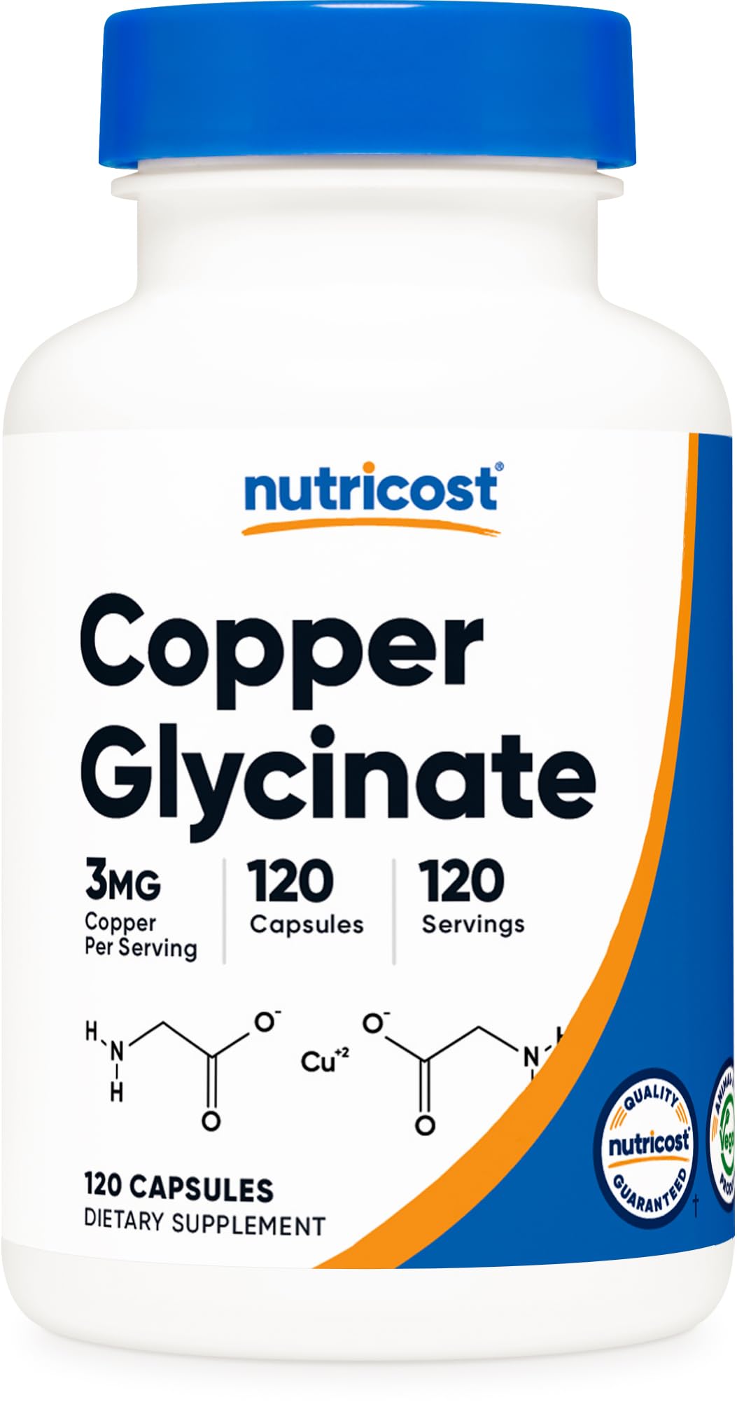 Nutricost Copper Glycinate Capsules (120 Capsules, 3MG Copper per Serving) - Non GMO, Vegan - dailyvitalstore