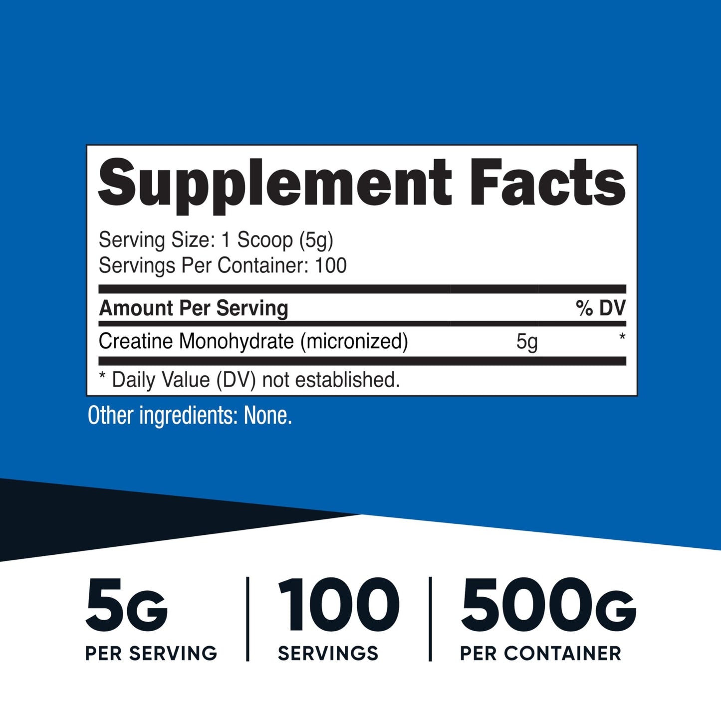 Nutricost Creatine Monohydrate Micronized Powder 500G, 5000mg Per Serv (5g) - 100 Servings, 17.9 Oz - dailyvitalstore