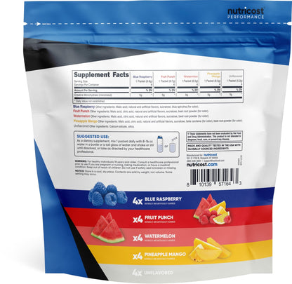 Nutricost Creatine Monohydrate Powder Variety Stickpacks (5 Flavors, 20 Servings) - Micronized, 5 Grams of Creatine Monohydrate Per Pack - dailyvitalstore