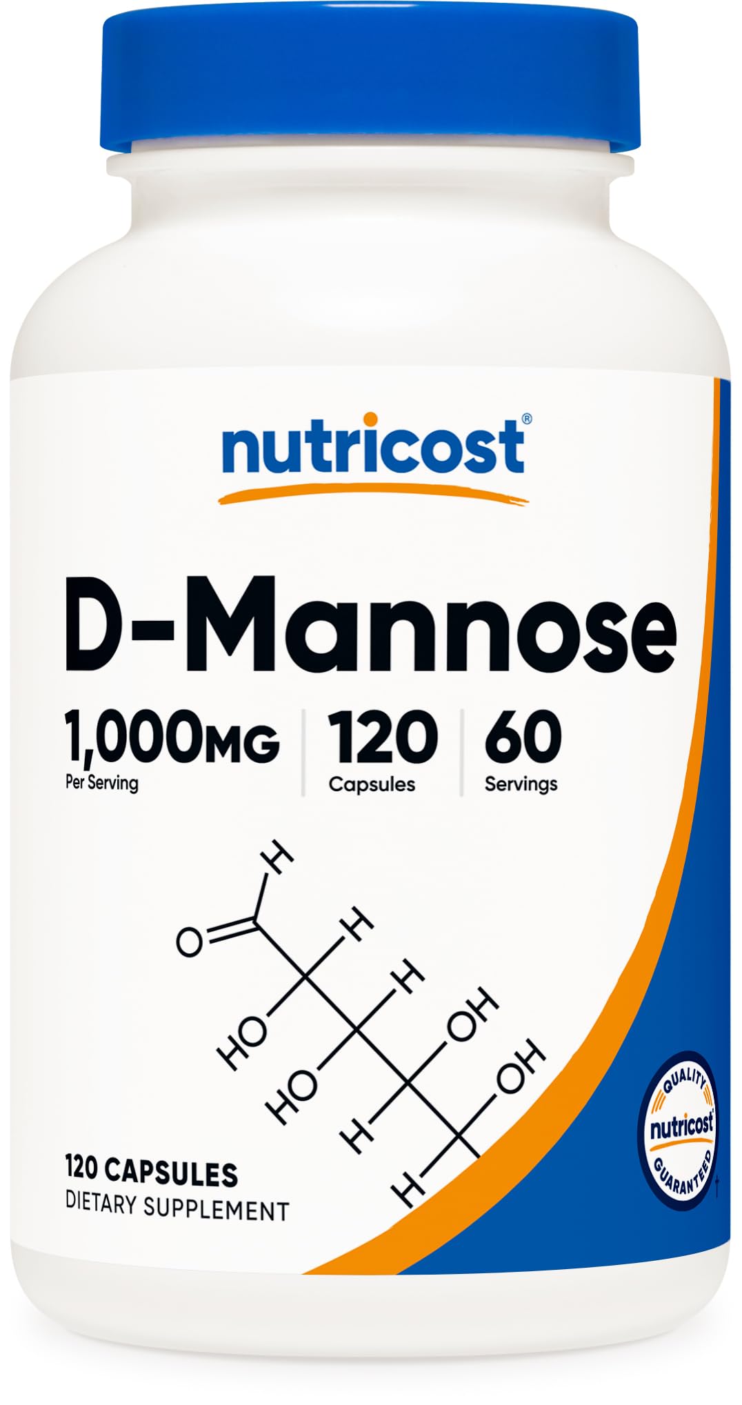 Nutricost D-Mannose 1000mg Per Serving, 120 Capsules - 500mg Per Capsule, Urinary Tract Health, Non-GMO and Gluten Free - dailyvitalstore