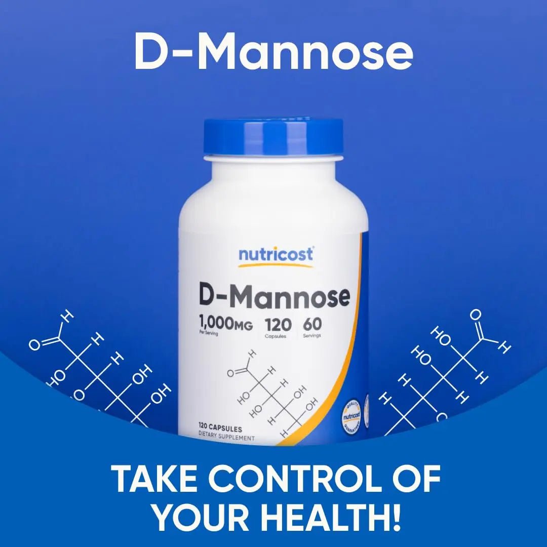 Nutricost D-Mannose 1000mg Per Serving, 120 Capsules - 500mg Per Capsule, Urinary Tract Health, Non-GMO and Gluten Free (Pack of 2) - dailyvitalstore